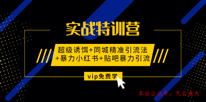 實戰(zhàn)特訓營:超級誘餌+同城精準引流法+暴力小紅書+貼吧暴力引流（視頻課程）