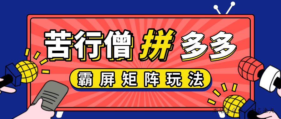 拼多多店鋪運(yùn)營實操，低價引流實操技巧，拼多多霸屏矩陣玩法