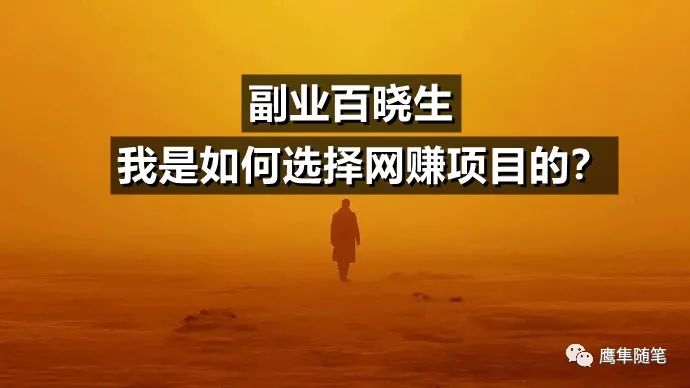 我是如何選擇網(wǎng)賺項目的？